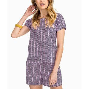 😀 3 for $20 NWT Womens Southern Tide Blue Night Abstract Nicole Top NEW